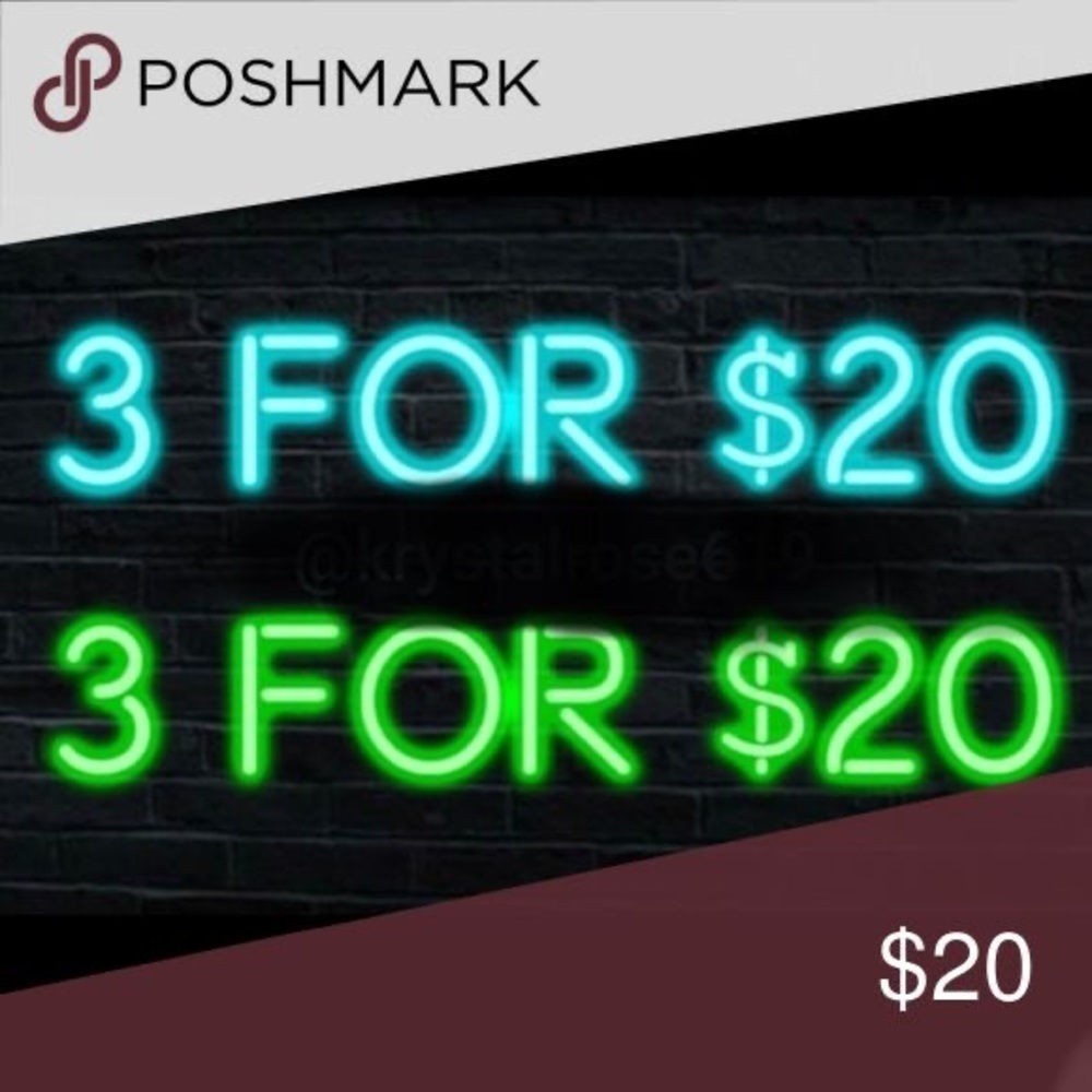 3 items for $20